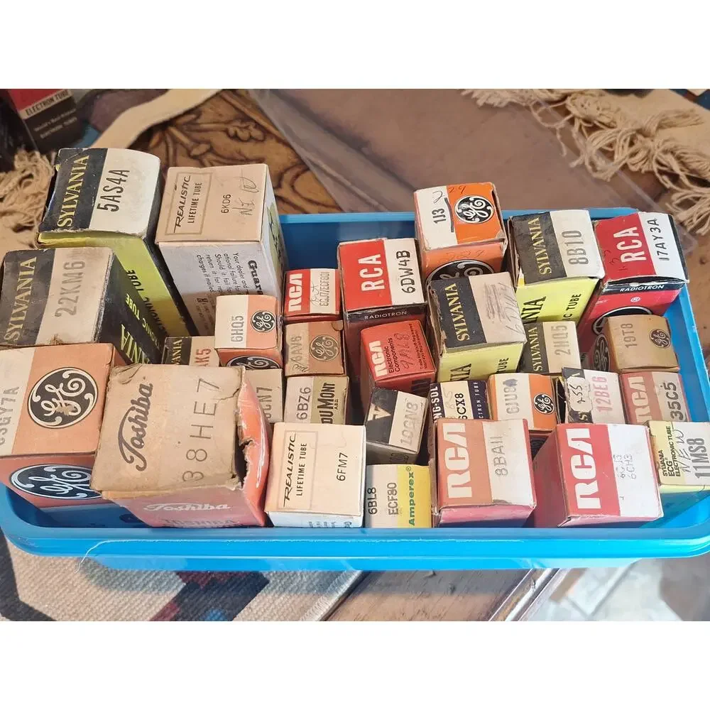 Large NOS Boxed Vintage Radio Vacuum Tubes Lot of 30 RCA GE Sylvania